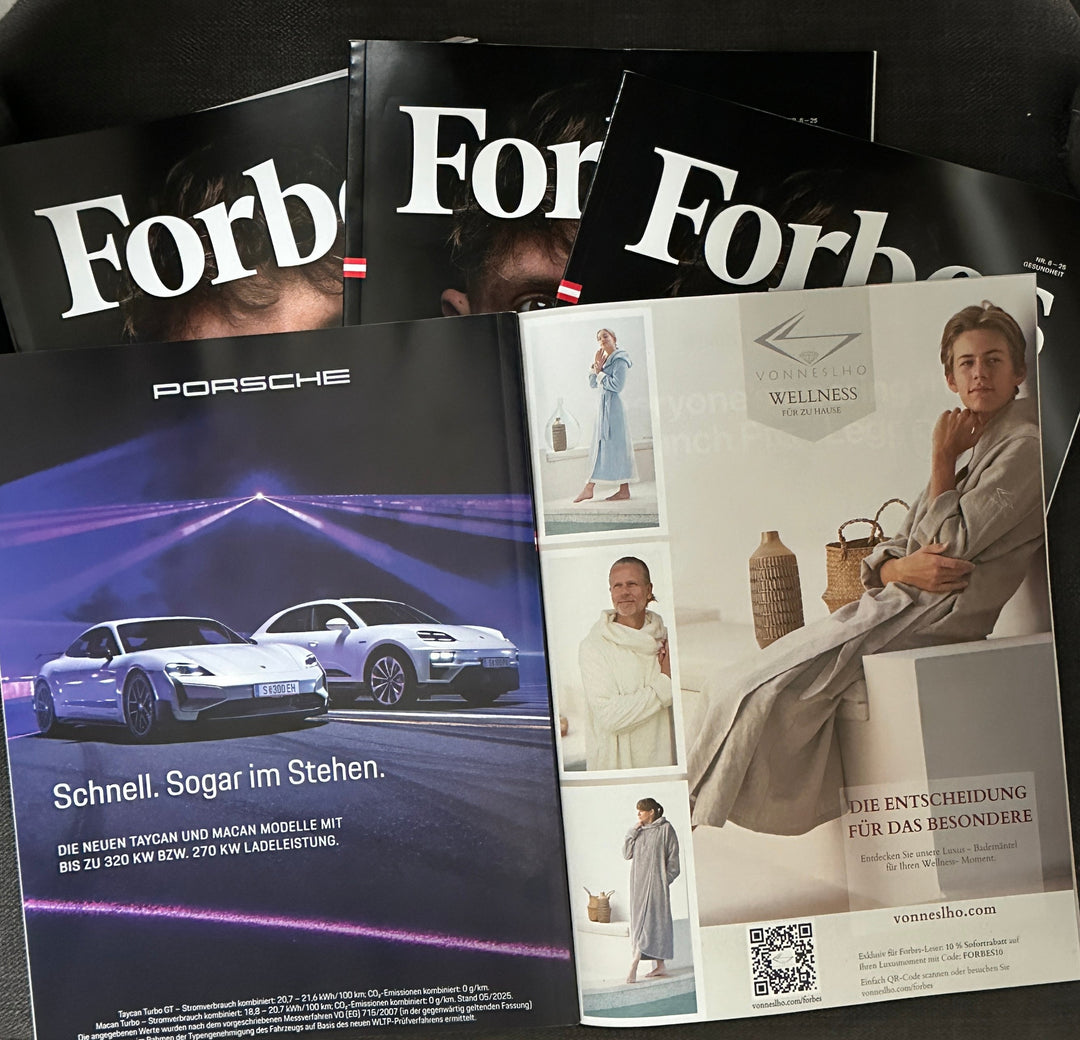 VONNESLHO in Forbes: Luxus-Bademäntel neu definiert