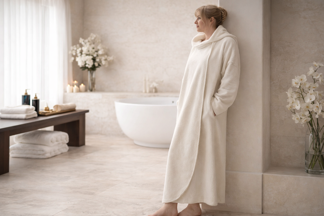 Design-Luxusbademantel von VONNESLHO im exklusiven Spa-Lifestyle