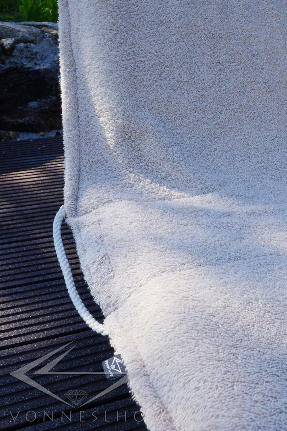 großes flauschiges Saunahandtuch Badehandtuch extra lang mit Tasche